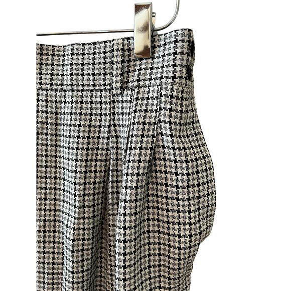 Vintage 80s Country Suburbans High waisted Summer houndstooth Midi skirt - Picture 5 of 7